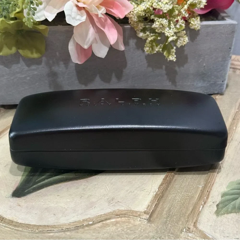 Ralph Lauren Eyeglasses Hard Case Black with Cleaning Cloth